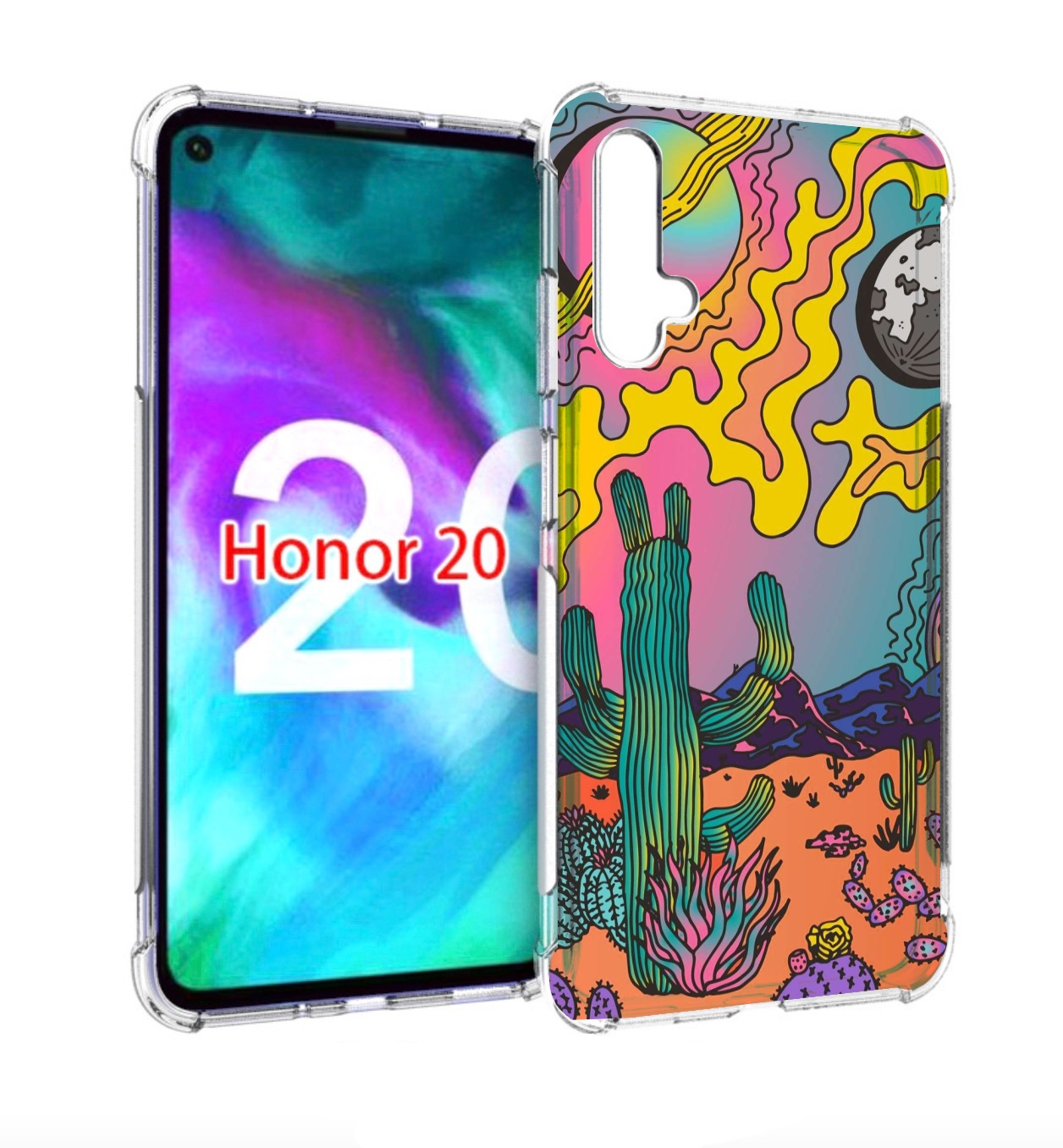 

Чехол бампер MyPads акварельные рисунки для Honor 20 Honor, Прозрачный, Tocco