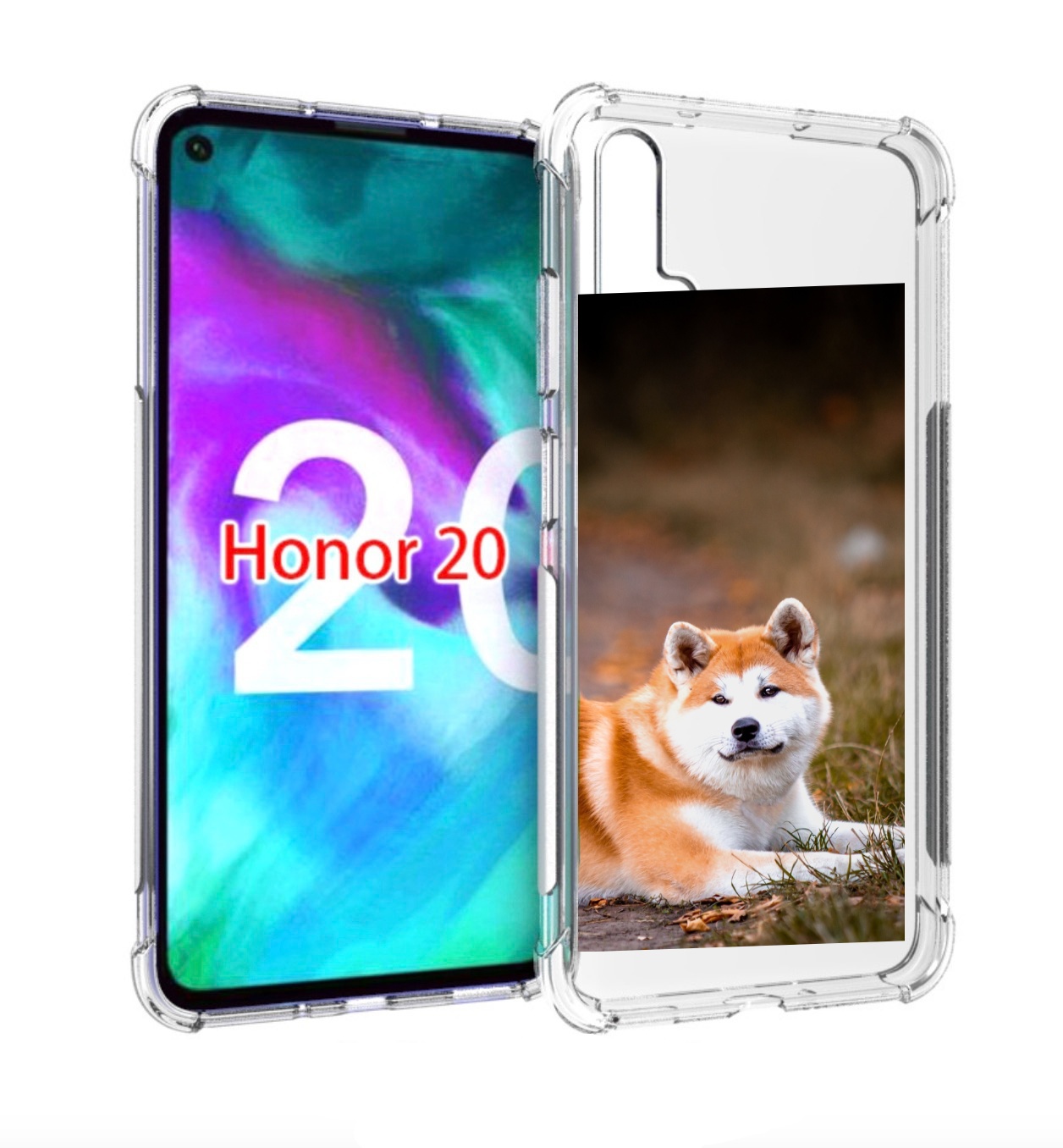 

Чехол бампер MyPads акита ину для Honor 20, Прозрачный, Tocco