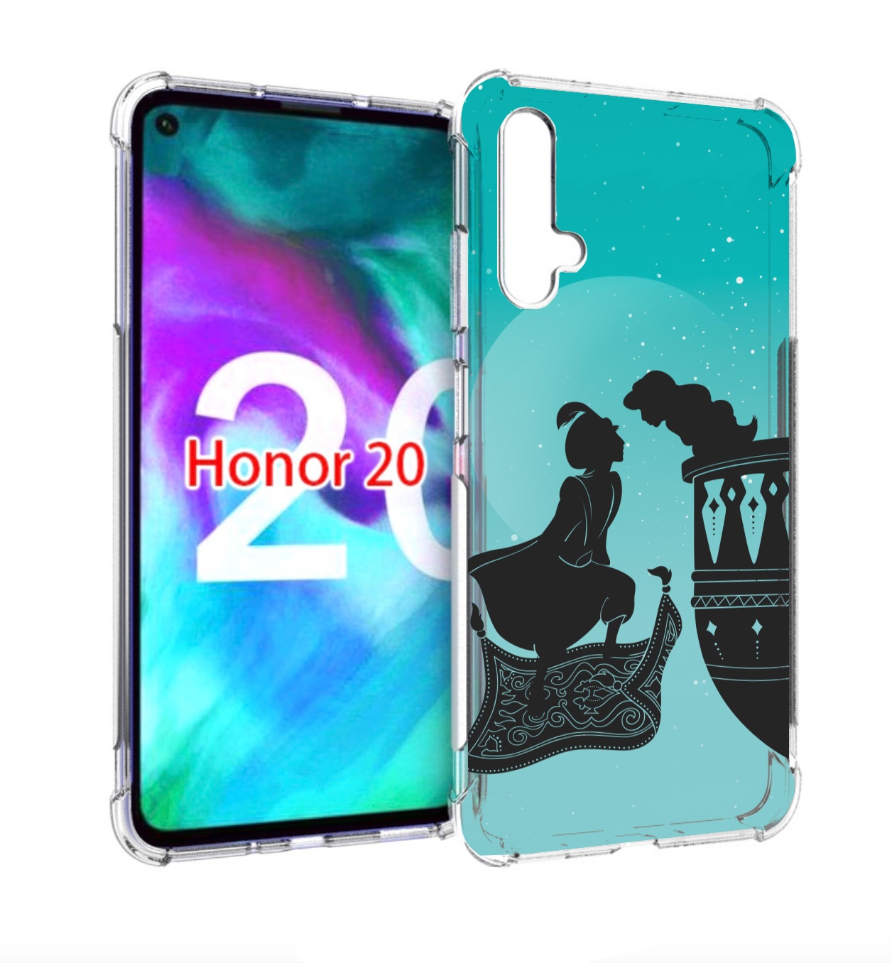 

Чехол бампер MyPads алладин тень для Honor 20, Прозрачный, Tocco