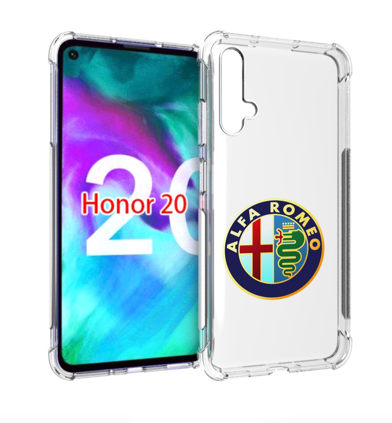 

Чехол бампер MyPads альфа-ромео-2 мужской для Honor 20 Honor, Прозрачный, Tocco