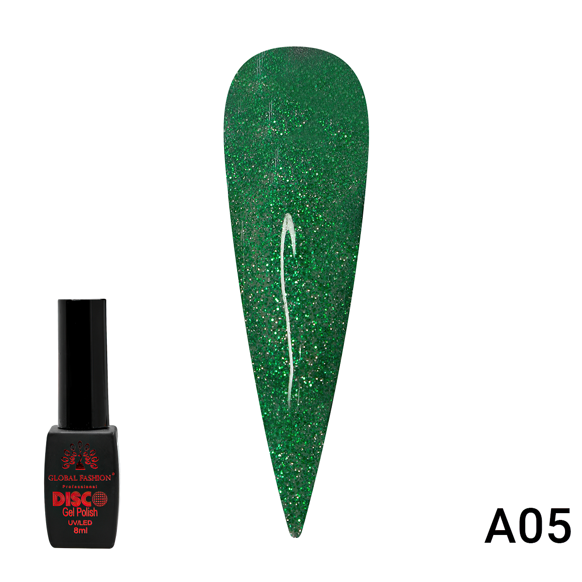 фото Гель-лак disco gel polish global fashion светоотражающий 8 мл a05