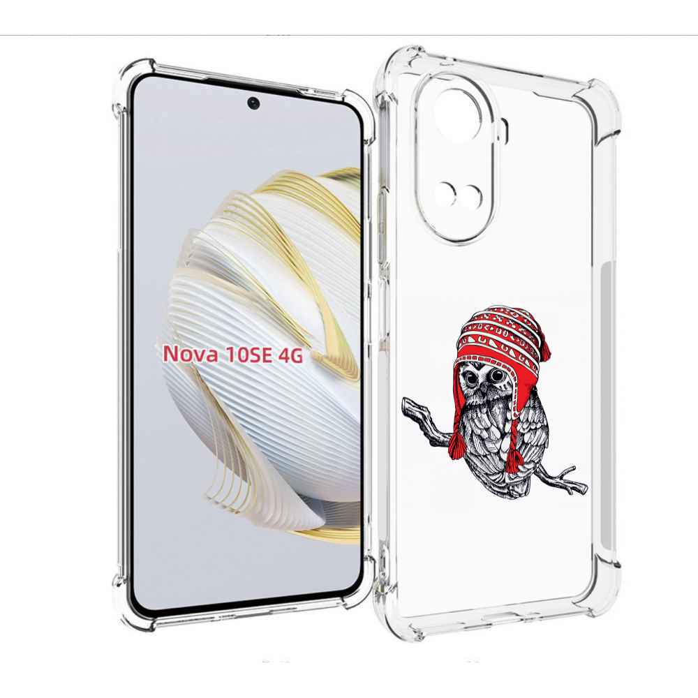 

Чехол MyPads сова-в-красной-шапке-на-веточке для Huawei Nova 10 SE, Прозрачный, Tocco
