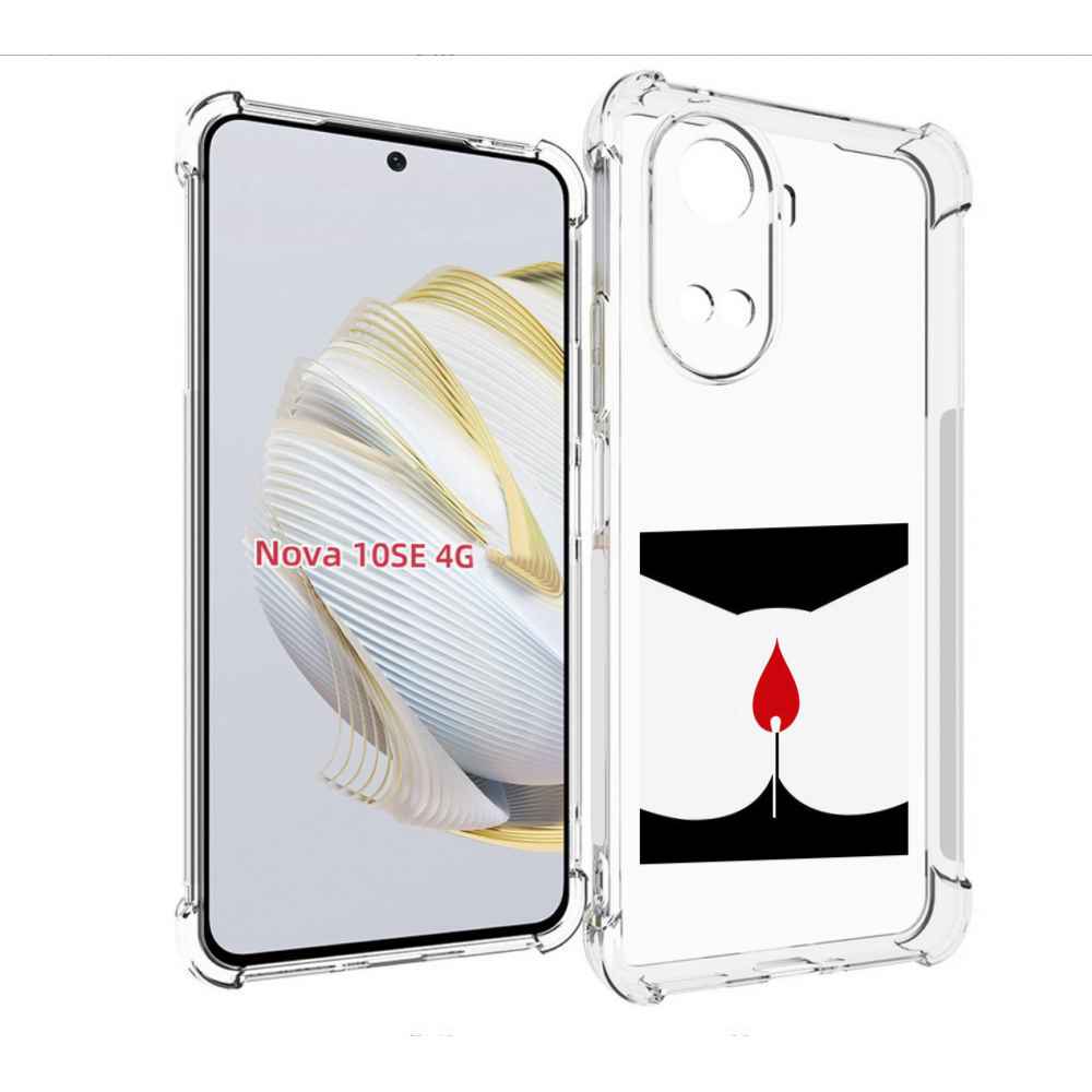 

Чехол MyPads спичка горит для Huawei Nova 10 SE, Прозрачный, Tocco
