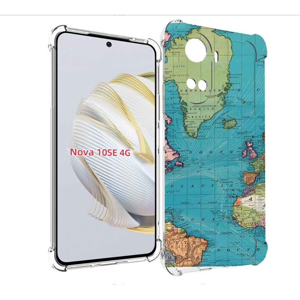 

Чехол MyPads старая карта земли для Huawei Nova 10 SE, Прозрачный, Tocco