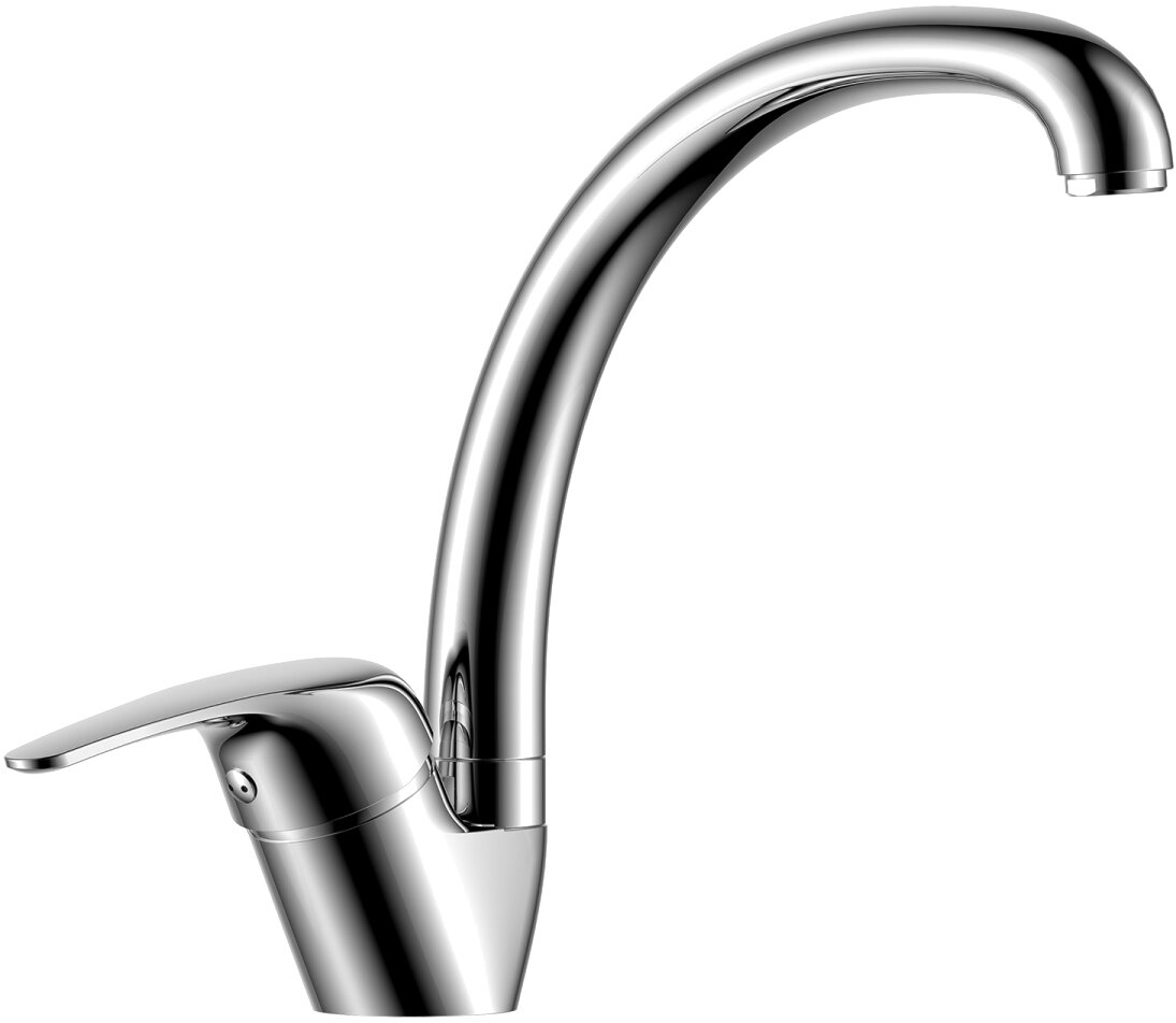 

Смеситель Rossinka Y40-23 для кухни картридж 40мм с поворотным изливом 180мм, Серебристый