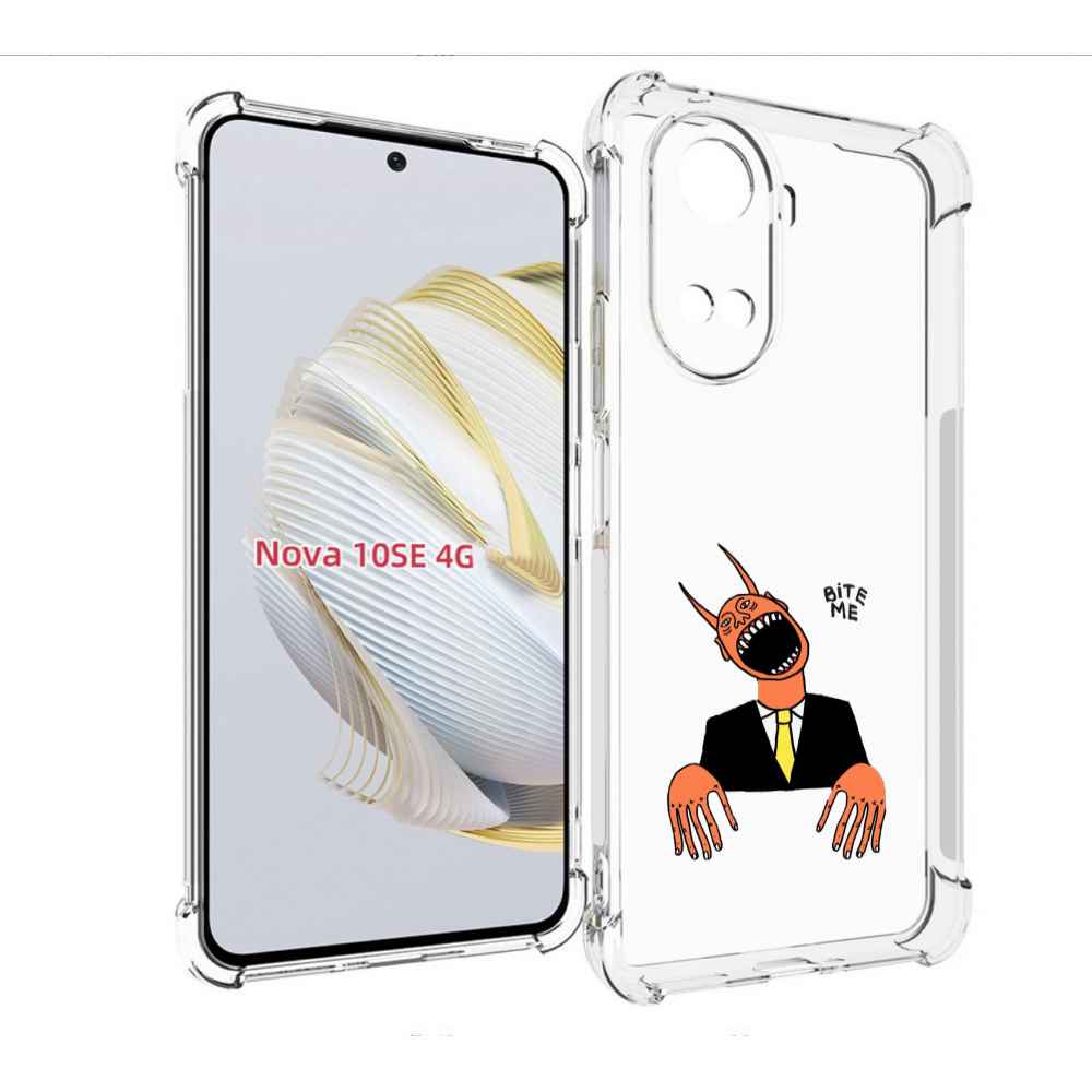 

Чехол MyPads странный чертик с длинными пальцами для Huawei Nova 10 SE, Прозрачный, Tocco