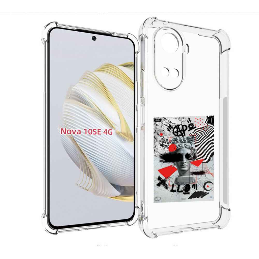 

Чехол MyPads стрит арт статуя для Huawei Nova 10 SE, Прозрачный, Tocco