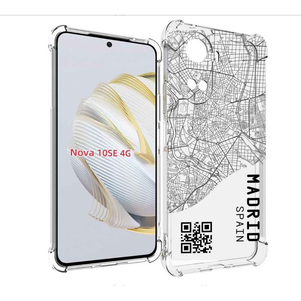 

Чехол MyPads схема-мадрид для Huawei Nova 10 SE, Прозрачный, Tocco