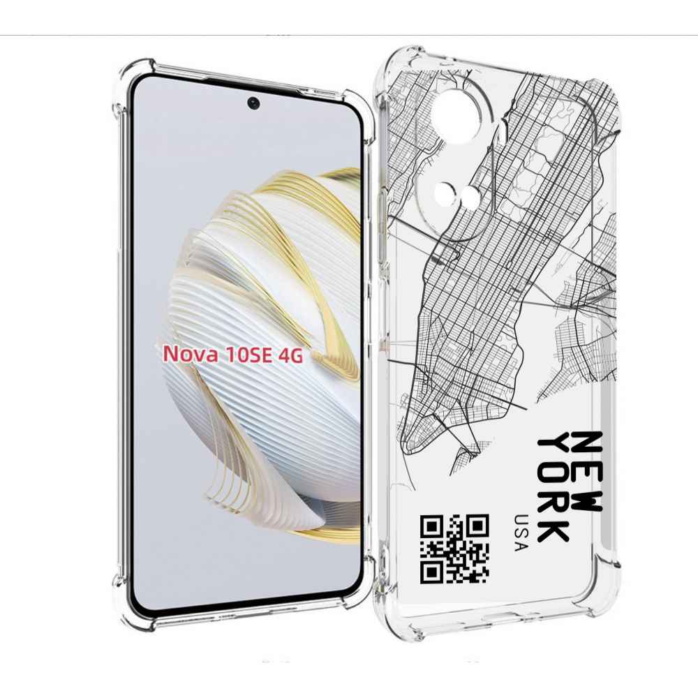 

Чехол MyPads схема-нью-йорк для Huawei Nova 10 SE, Прозрачный, Tocco