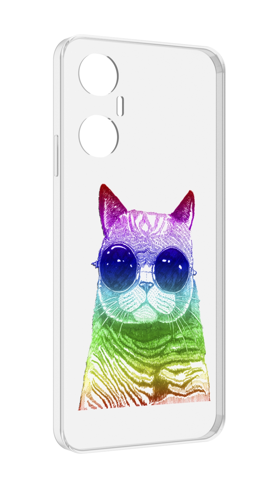 

Чехол MyPads Кот в очках для Infinix Hot 20 5G, Прозрачный, Tocco