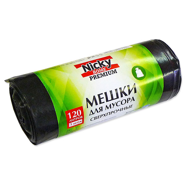 Мешки для мусора Antella Nicky Home 120л 5шт LDPE 60мкм