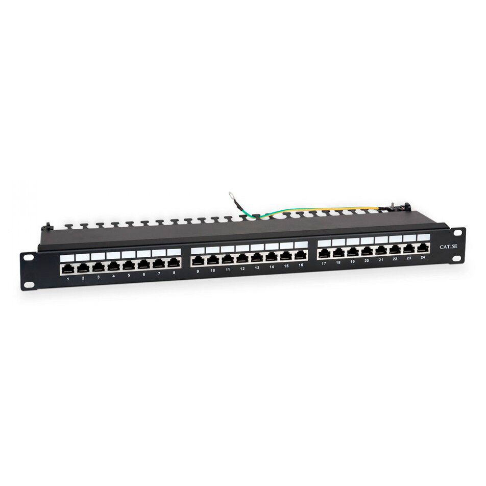 

Патч-панель WRline WR-PL-24-C5E-SH-D 19" 1U 24xRJ45 кат.5e FTP, Черный