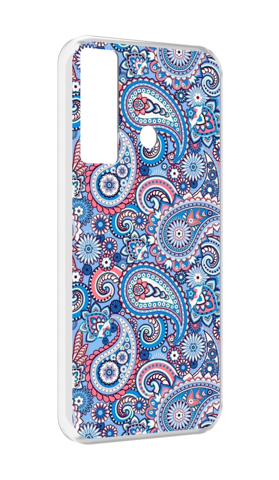 

Чехол MyPads красивый голубой арнамент для Tecno Camon 17, Прозрачный, Tocco