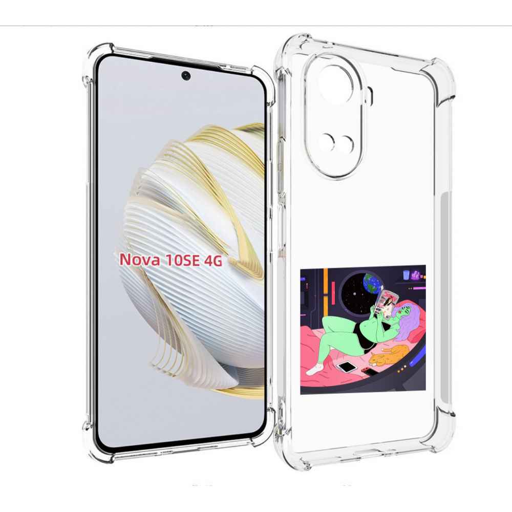 

Чехол MyPads трехглазая девушка зеленая для Huawei Nova 10 SE, Прозрачный, Tocco