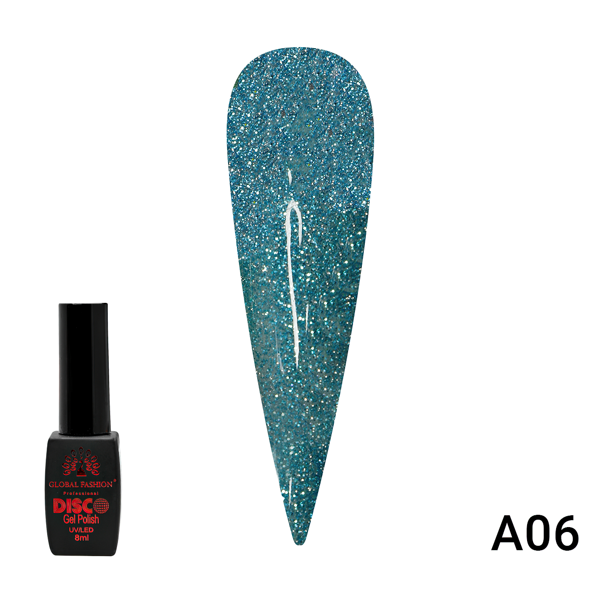 фото Гель-лак disco gel polish global fashion 8 мл a06