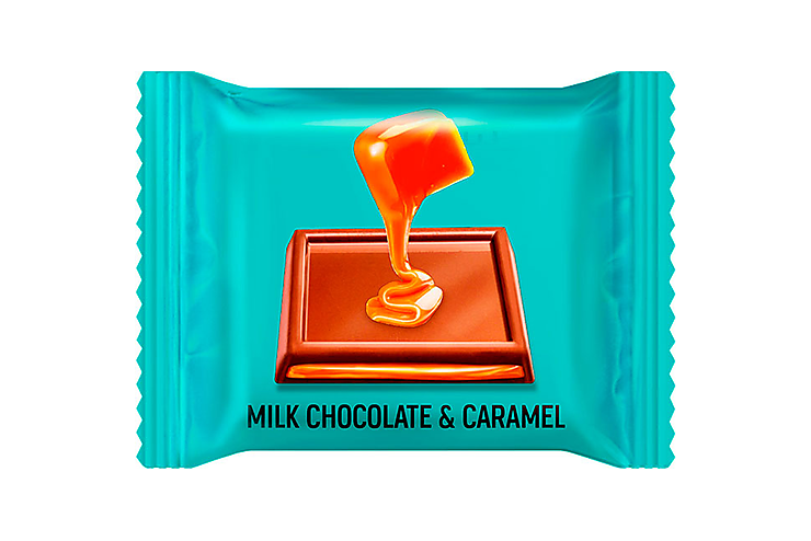 O'Zera, молочный шоколад Milk & Caramel с мягкой карамельной начинкой (коробка 1,2 кг)