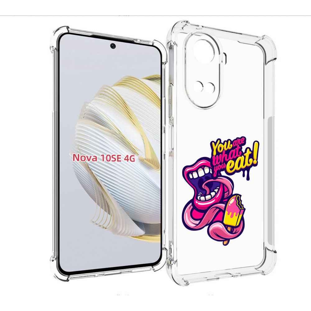 

Чехол MyPads ты-то-что-ты-ешь для Huawei Nova 10 SE, Прозрачный, Tocco