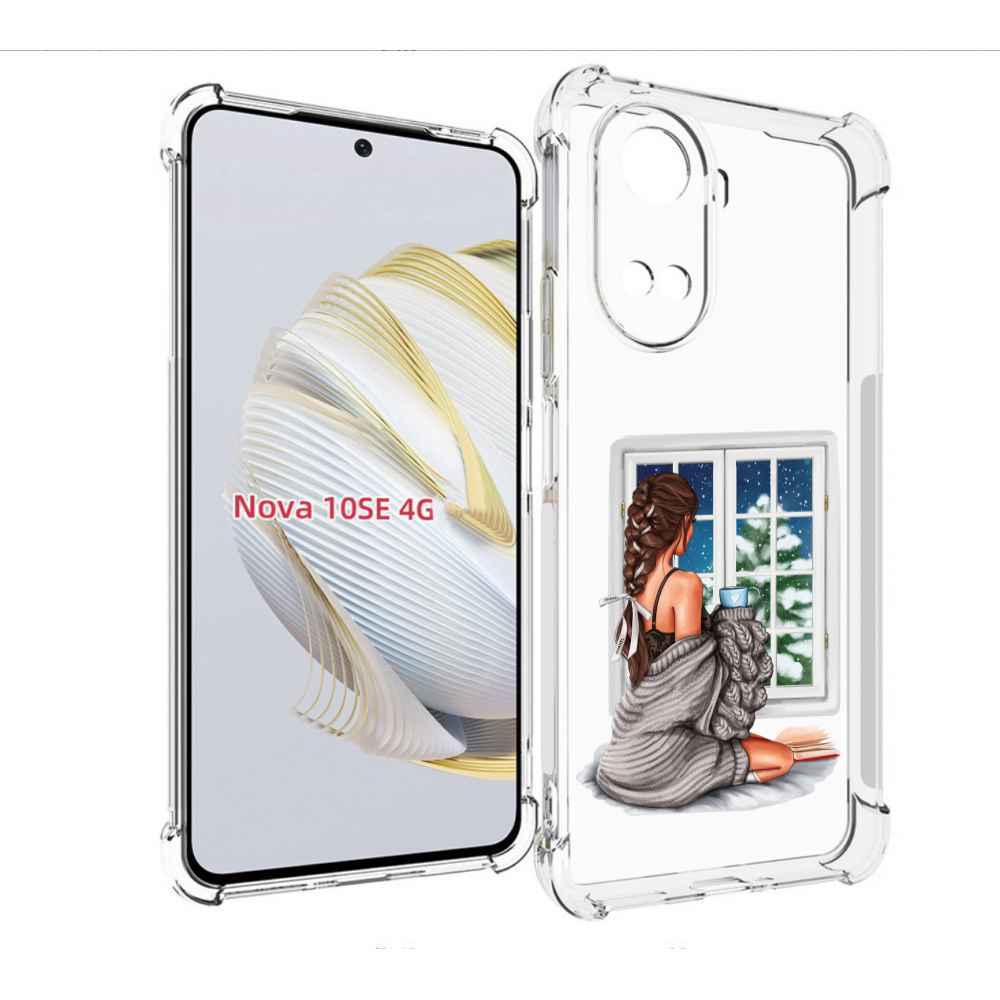 

Чехол MyPads уютное-зимнее-окно женский для Huawei Nova 10 SE, Прозрачный, Tocco