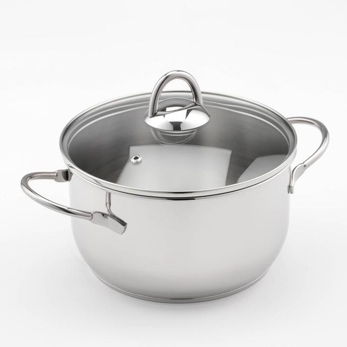 

Кастрюля «Классика-Прима», 3 л, d=20 см, капсульное дно, стеклянная крышка, с теплораспред, Амет "Классика-Прима" с ТРС