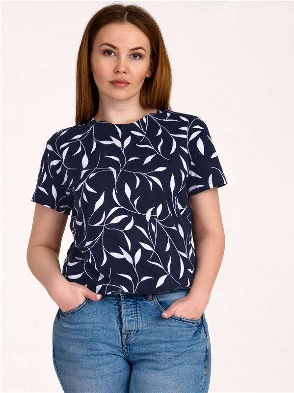 

Футболка женская Апрель ф279001н100Р4 синяя 104/164, Синий, ф279001н100Р4