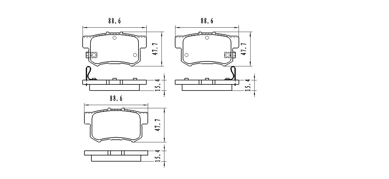 

Тормозные колодки WINKOD задние дисковые для Honda Accord 90-99/Rover 600 W232502BP