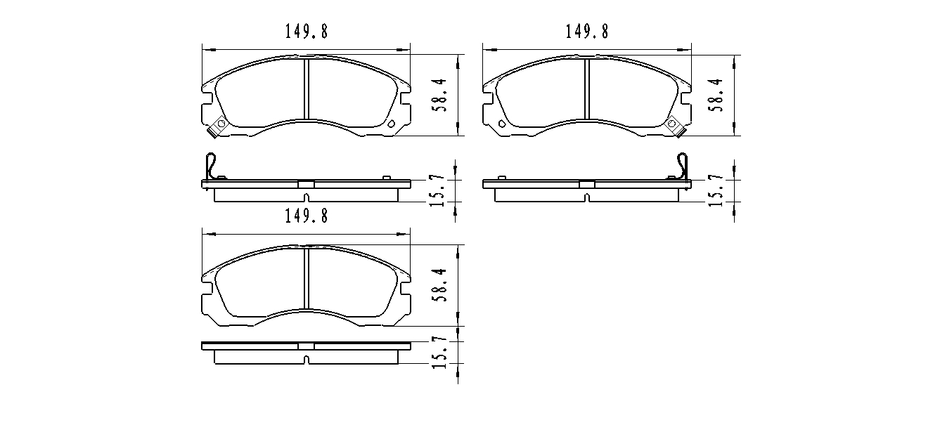 

Тормозные колодки WINKOD передние для Mitsubishi Galant 1989-б L200 W235402BP
