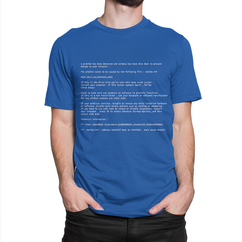 

Футболка мужская DS Apparel Синий Экран Cмерти 772191-2 синяя 2XL, Синий Экран Cмерти 772191-2