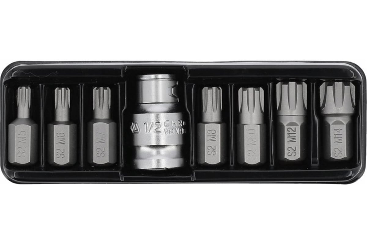 

YATO Набор головок-бит ударных RIBE, 1/2 inch, 8 пр: RM5, 6, 7, 8, 10, 11, 12, 13, в пласт