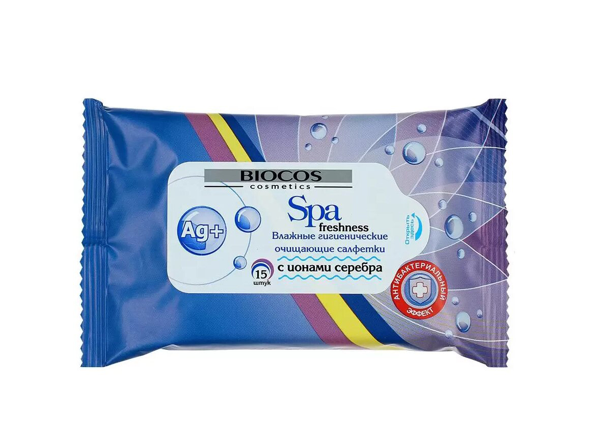 Влажные Салфетки Spa Freshness/С Ионами Серебра 15Шт Biocos Россия арт. BIO829198NEW