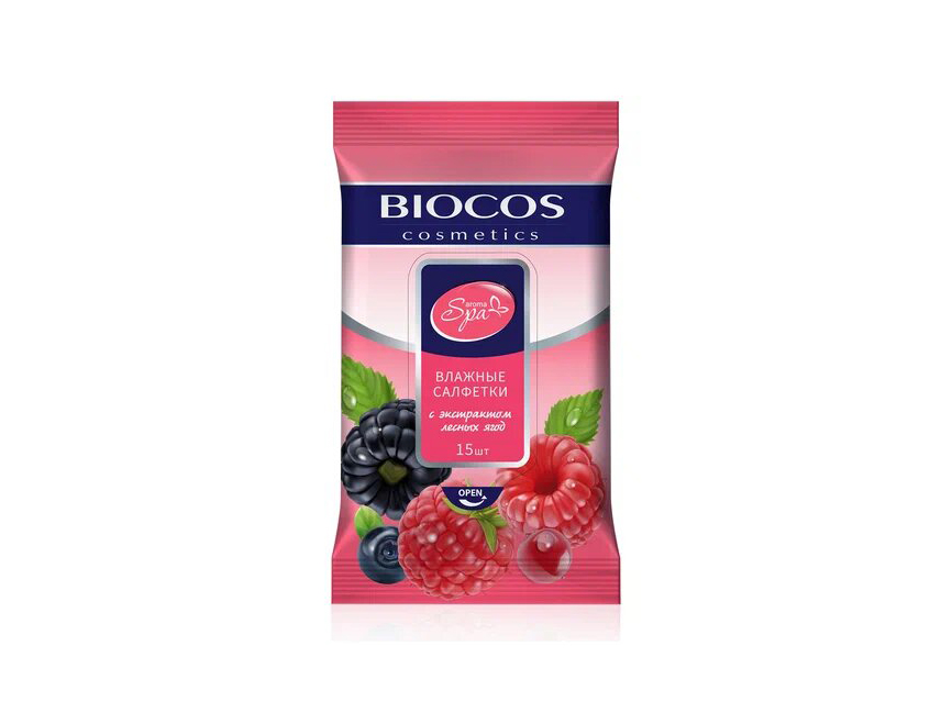 Влажные Салфетки Spa Aroma/Лесная Ягода New 15Шт Biocos Россия арт. 820133