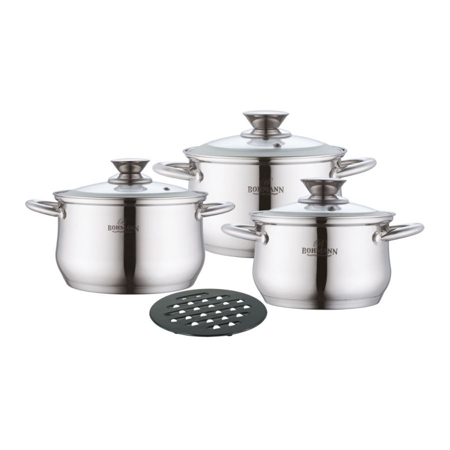 

Посуда Bohmann BH - 0114 7 предметов, Серебристый