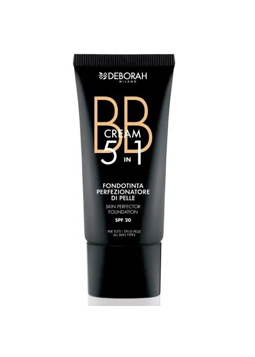 Тональный ВВ-крем Deborah Milano 5 в 1 Skin Perfector Foundation, тон 04, 30 мл х 2 шт. 1pc макияж глаз основа длительный блеск праймер клей предварительный макияж крем фиксированный тональный праймер