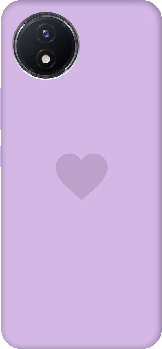 

Силиконовый чехол на Vivo Y02 Silky Touch Premium с принтом "Heart" сиреневый, Фиолетовый, 157863