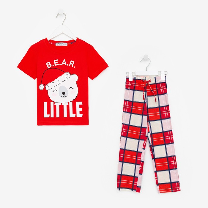 Пижама для девочки новогодняя KAFTAN Bear, размер 32 (110-116)
