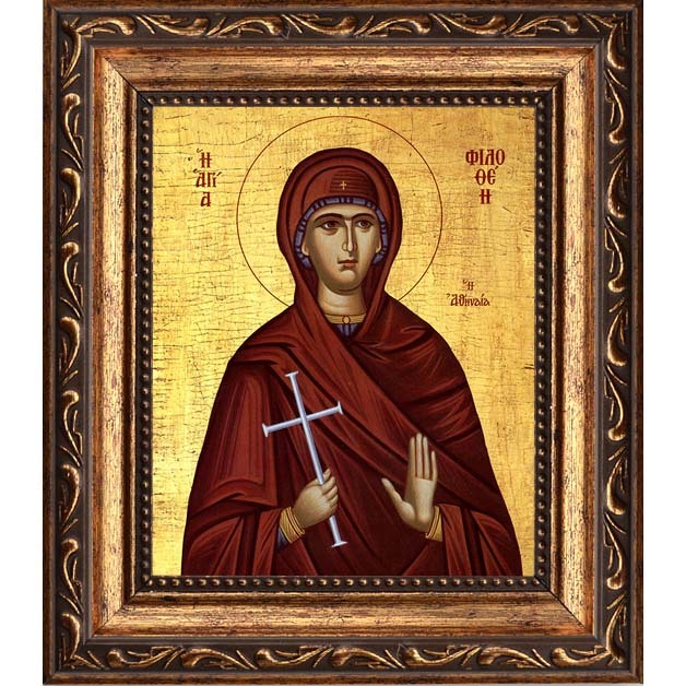 

Филофея Афинская преподобномученица. Икона на холсте.