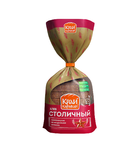 

Хлеб серый Край Каравай Столичный 350 г, Столичный