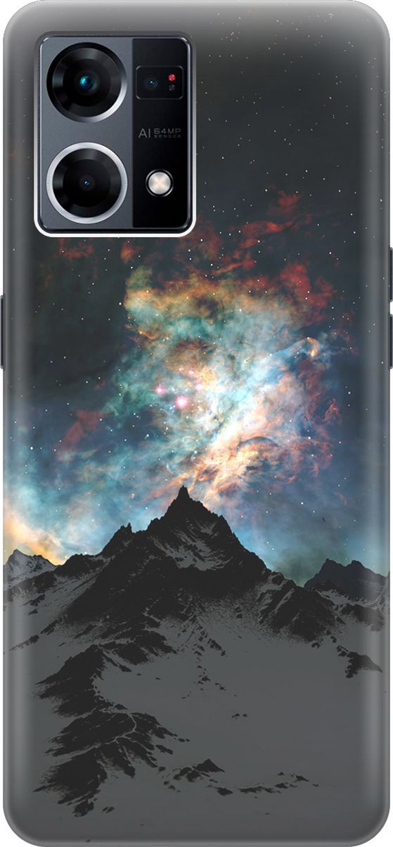 Силиконовый чехол на OPPO Reno7 с принтом 