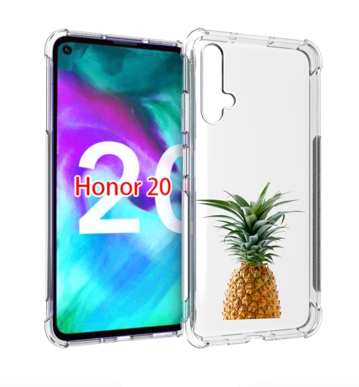 

Чехол бампер MyPads ананас для Honor 20, Прозрачный, Tocco