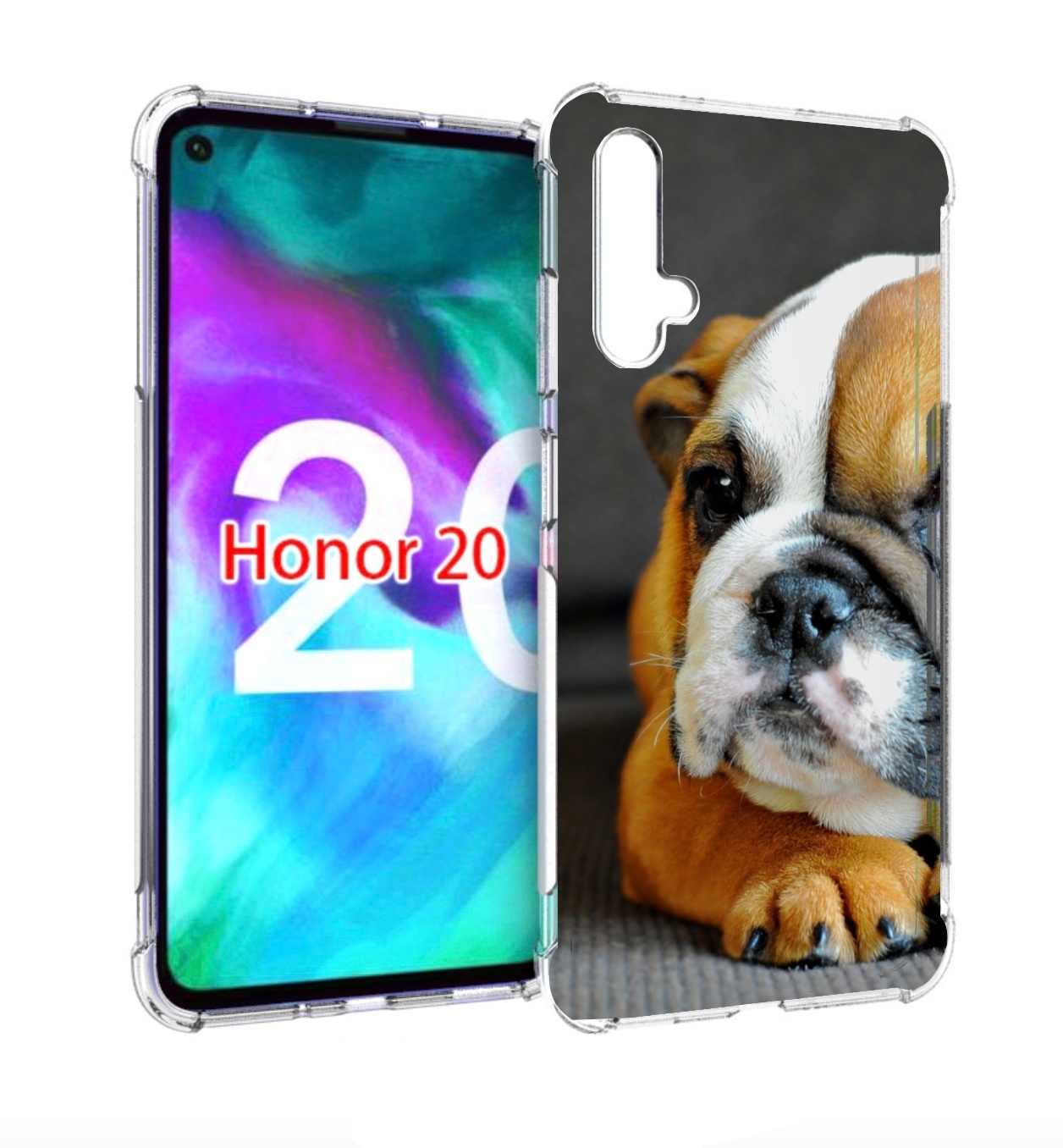 

Чехол бампер MyPads англиискии бульдор для Honor 20 Honor, Прозрачный, Tocco