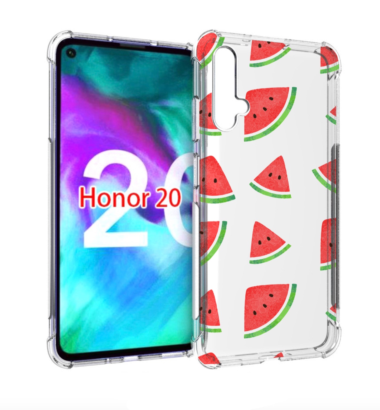 

Чехол бампер MyPads арбузики для Honor 20, Прозрачный, Tocco