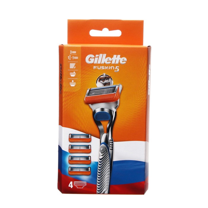 Бритва Gillette Fusion с 1 сменной кассетой + сменные кассеты для бритья 3 шт. бритва pearlmax confidence женская со сменной кассетой 3 лезвия совместима с venus