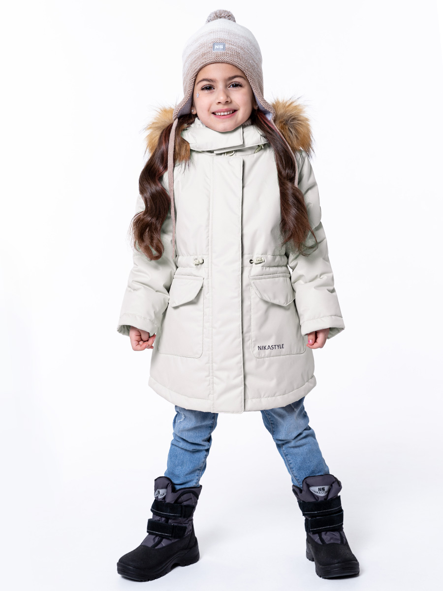 Куртка детская NIKASTYLE 4з3823, кремовый, 110