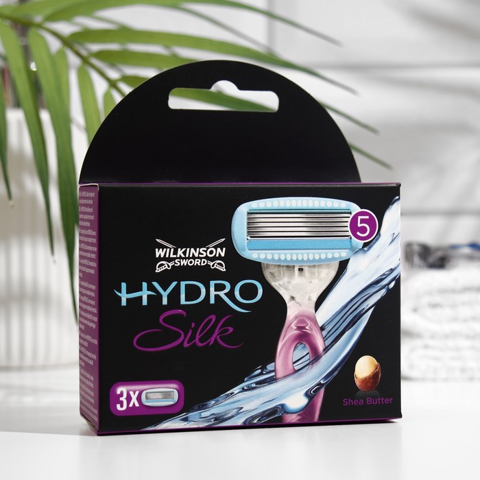 

Сменные кассеты для бритья Wilkinson Sword HYDRO5 Silk женские, 5 лезвий, 3 шт.
