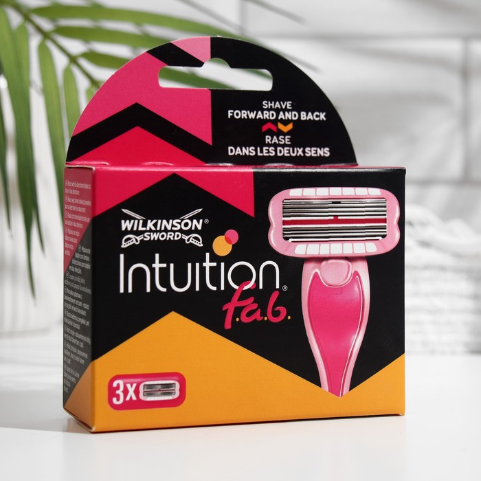 

Сменные кассеты для бритья Wilkinson Sword INUITION f.a.b. женские, 5 лезвий, 3 шт.