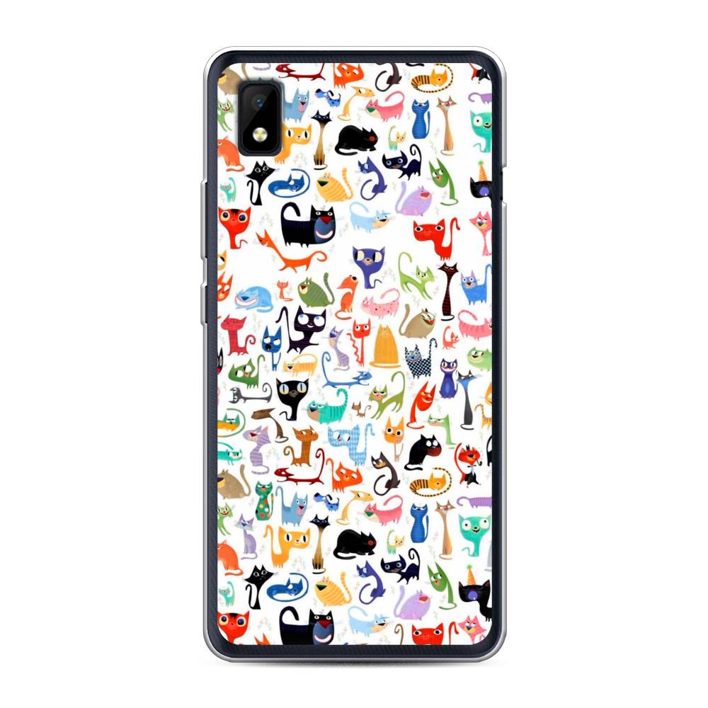 

Чехол на ZTE Blade L210 "Цветные коты", Разноцветный, 134150-1