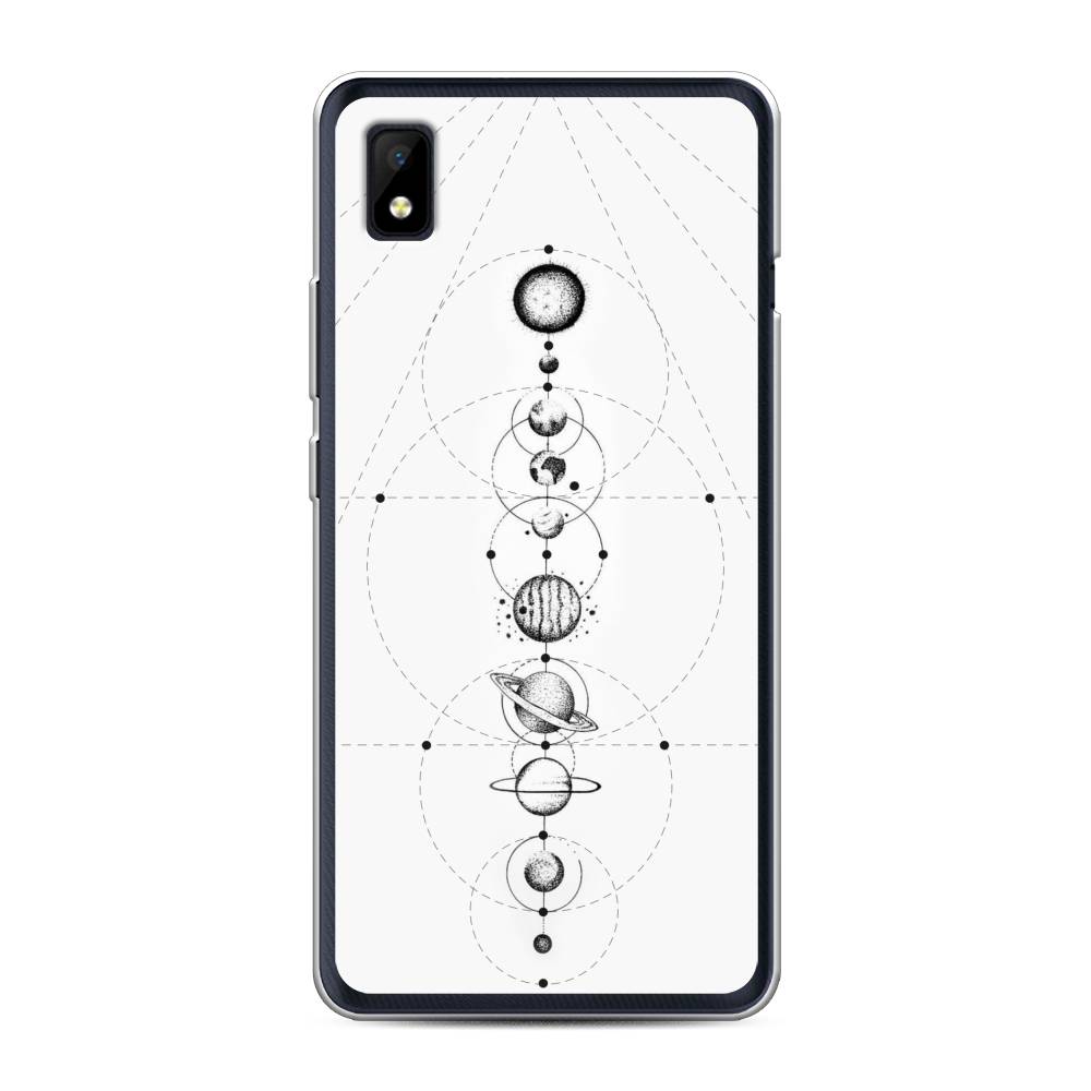 

Чехол на ZTE Blade L210 "Парад планет", Серый, 134150-2