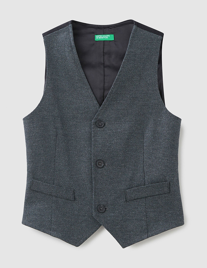 

Жилет для мальчиков Benetton цв. серый р.116, 21A_2MI75G2L0