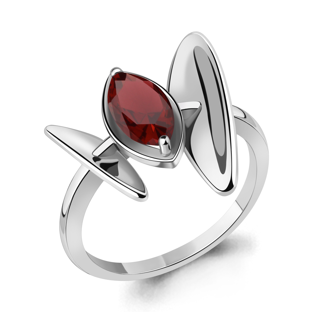 

Кольцо из серебра с гранатом р., Aquamarine 6917303, 6917303_925_р