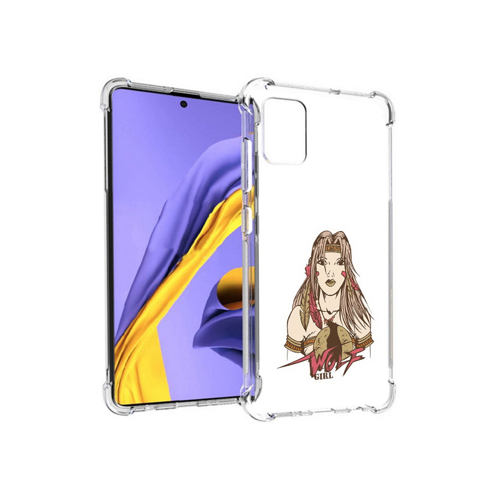 Чехол MyPads Tocco для Samsung Galaxy A51 девушка волк (PT141713.484.306)