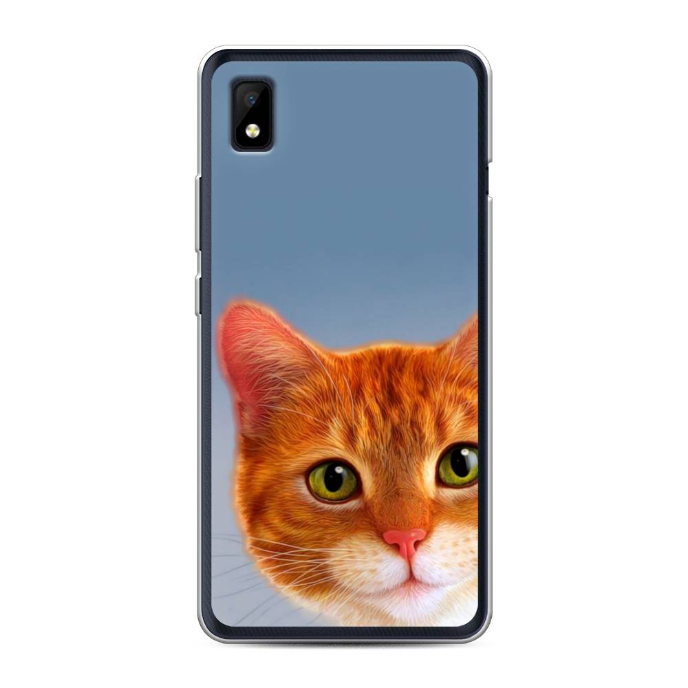 

Чехол на ZTE Blade L210 "Любопытный котик", Коричневый, 134150-1